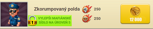 Mafia Battle Zkorumpovaný polda
